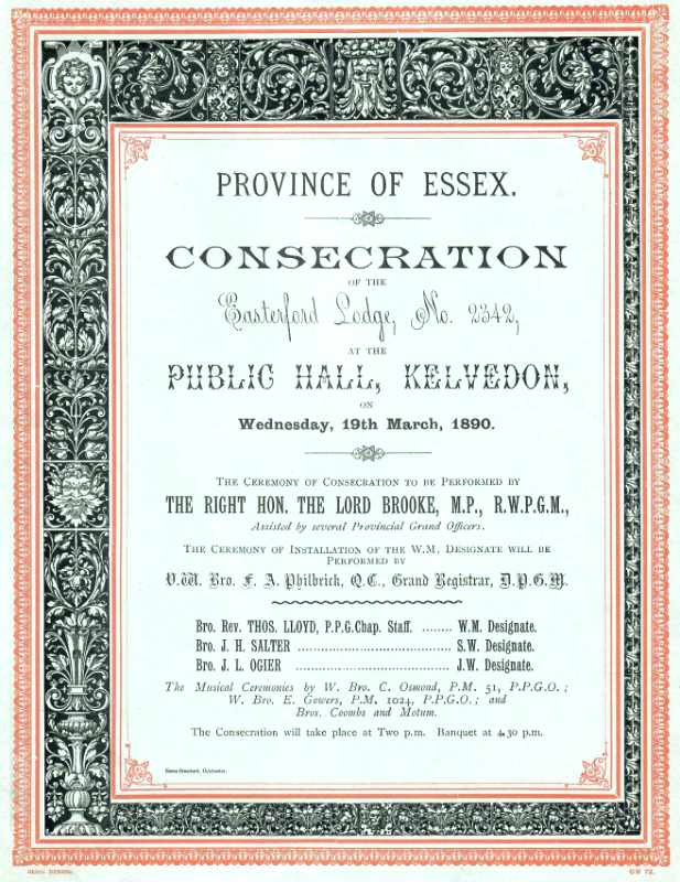 1890 Consecration Souvenir