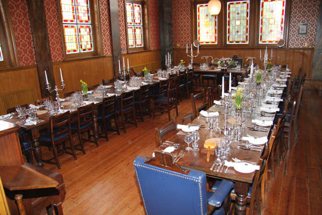 The Dining Room set up for a Festive Board